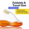 MOUTHWATCHERS Dr Plotkas Extra Soft Flossing Toothbrush, Folding Travel Toothbrush for Adults, Ultra Clean Toothbrush, Good for Sensitive Teeth and Gums, 1 Toothbrush