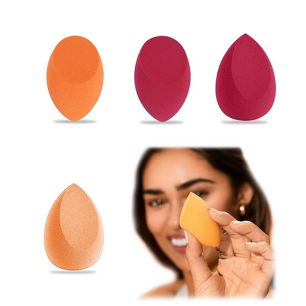 SJBAUTYO 4 pz Set di Spugnette Trucco, Beauty Blender Applicare Contouring Viso e Blush, Spugnetta Fondotinta Ottimo per Liquidi, Creme e Polveri