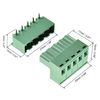 sourcing map 5-Pin 5.08mm Pitch Right Angle PCB Screw Terminal Block Connector 15 Sets
