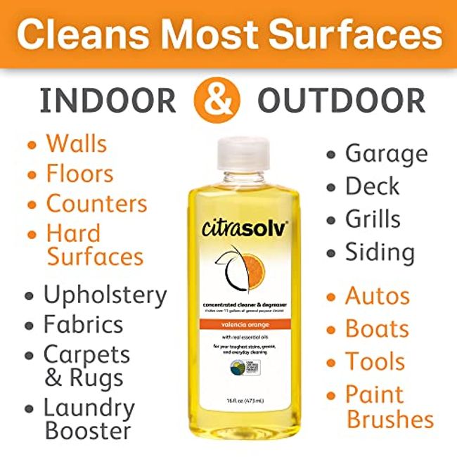 CitraSolv Natural Cleaner and Degreaser, Valencia Orange, 16 Fluid Ounce