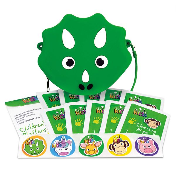 Reliance Medical MediKids Rex The Dinosaur Kids First Aid Kit - Small Mini Kits for Children - Home Car Travel Equipment Essentials for Childrens Health and Safety, Medium, 800 g