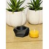 Set Of Three (X3) Black Floating  Tea light Candle Holders