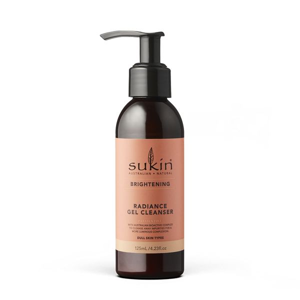 Sukin Brightening Radiance Gel Cleanser, 4.23 Ounce