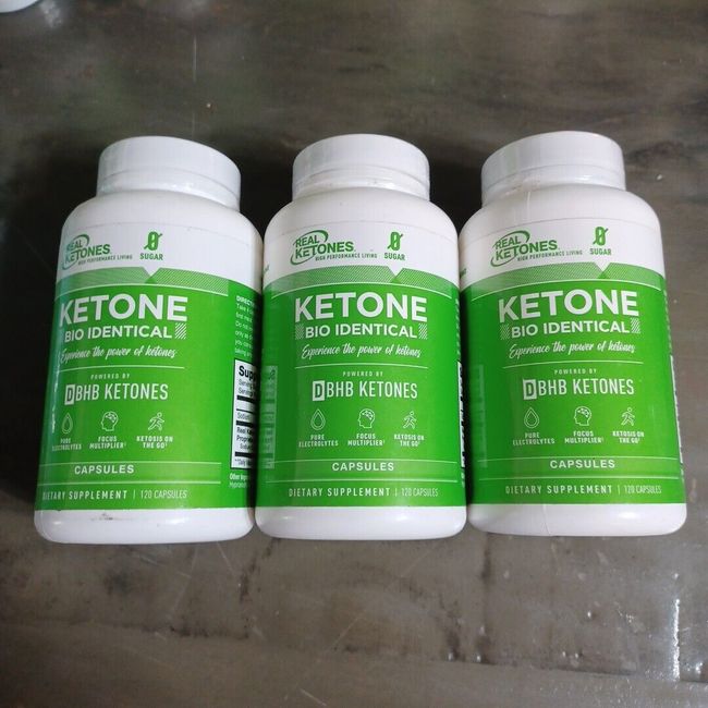 3 Pack! Real Ketone Bio Identical DBHB Ketones 120 Capsules Ea 01/2024 Keto