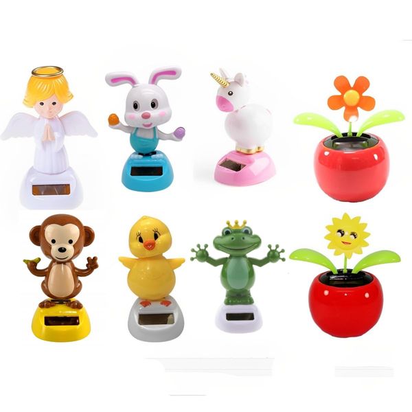 Solar Powered Dancing Animal Window Sun Catcher Swinging Animated Bobble Dancer Toy Car Decor Solar Window Toys,8 Pack