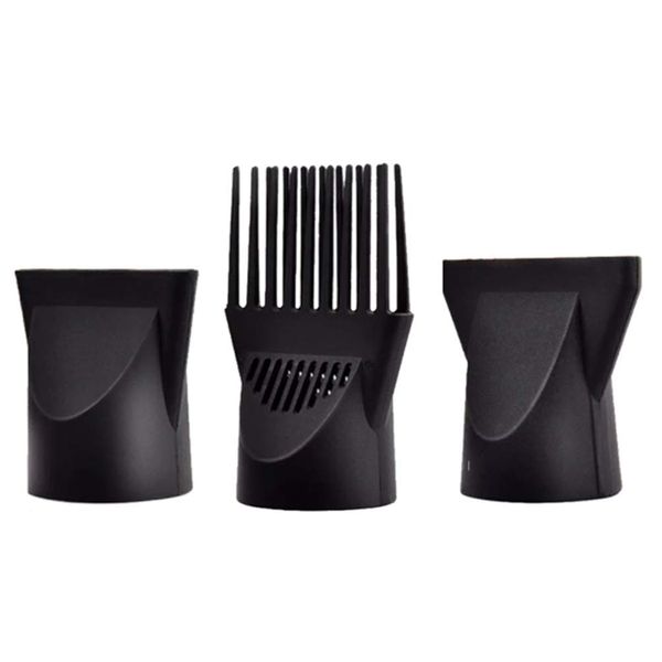 3Pcs Professional Plastic Hair Dryer Nozzle Diffuser Hair Dryer Nozzle Comb Attachment Concentrator Replacement Blow Flat Hairdressing Salon Styling Tool Special for Diameter 4.5cm