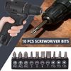 12PCS Screwdriver Bit & Right Angle Drill Set,Right Angle Drill Attachment with 10 PCS Screwdriver Bits Angle Drill Attachment,Durable Right Angle Screwdriver for Tight Corner Workspace,for 1/4" Drill