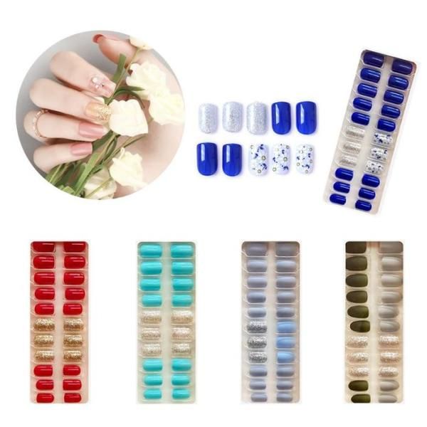 [RG58QP10] 28 types of nail tips for easy nail art attachment design