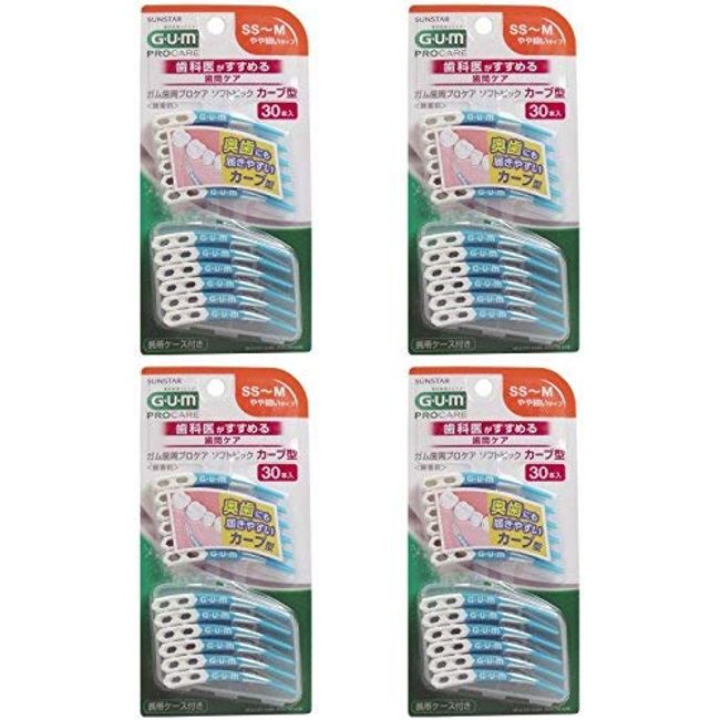 (Bulk Purchase) Gum Periodontal Pro Care Soft Pick Curve Type SS-M (4 Pieces)