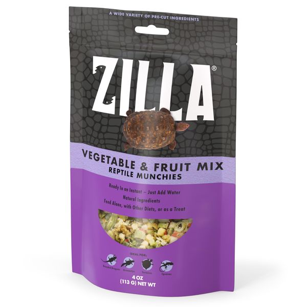 Zilla Reptile Food Munchies Vegetable & Fruit Mix, 4-Ounce