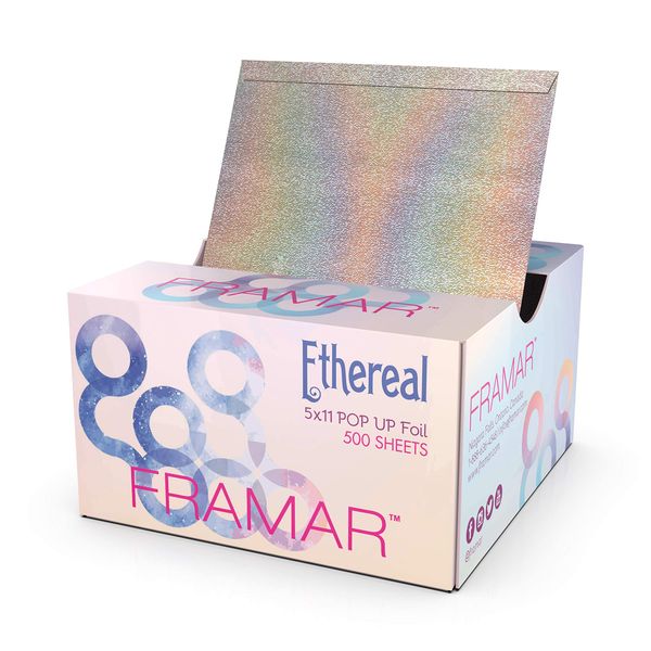 Framar Ethereal Embossed Pop Up Hair Foil, Hair Foils for Highlighting, Foils for Highlights, Hairdressing Foil for Hair Highlights, Foils Sheets, Hair Foils for Colouring – 500 Sheets