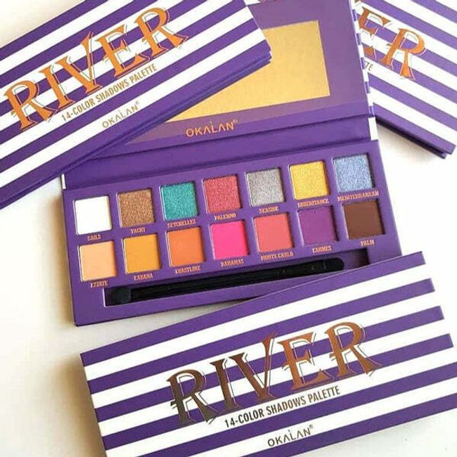 OKALAN RIVER 14 COLOR EYESHADOW PALETTE AUTHENTIC