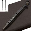 PUOSUO Six-Edge Solid Signature Pen, Bolt Action,EDC Pocket Pen, Brass (Black)