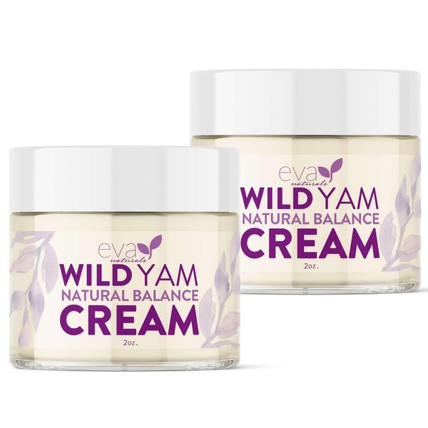 Wild Yam Cream For Hormone Balance - Wild Yam Root Moisturizer With Chaste Tree Berries & Red Clover - Shea Butter Moisturizer For Hormonal Balancing - Enriched Wild Yam Cream 2oz (2 Pack)