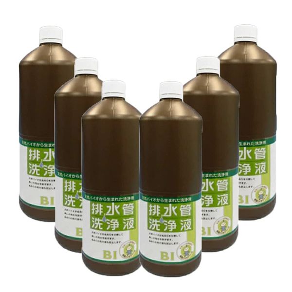 Drainage Pipe Cleaning Solution (Former Bio-kun Works on Pipes) 6 Pcs Set of 6 Commercial Use, Drain Clogs, Kitchen, Bath, Toilet, Deodorizing