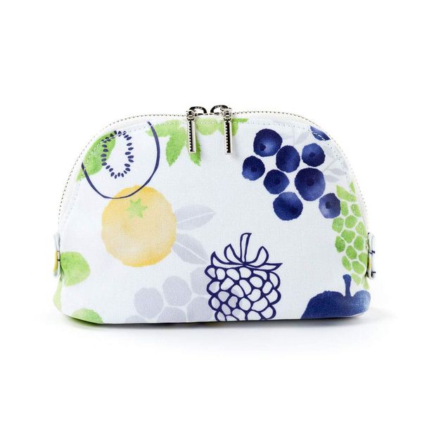 Round Pouch (Small) Fruit Twin Bloom W1001800 Cosmetic Pouch, Botanical Pattern, Stylish, Cute