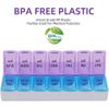 2 Pack Pill Box Extra Large AM/PM Twice a Day Organizer Case Medicine Weekly