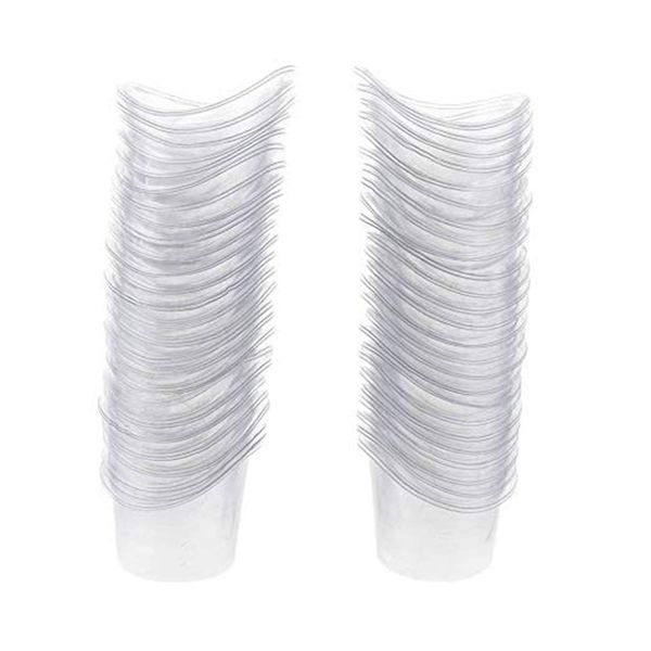 YouU 50 Pcs Non Sterile Disposable Plastic Eye Wash Cups Portable Disposable Measuring Cup 5ml Eye Flush Cleaning Cups Vials for Storage or First Aid Kit Use