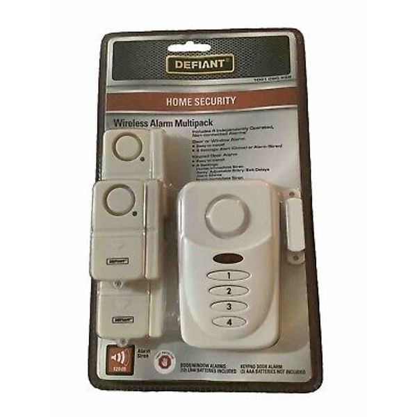 Defiant Wireless Home Security Door or Window Alarm Kit Multipack 1001090458