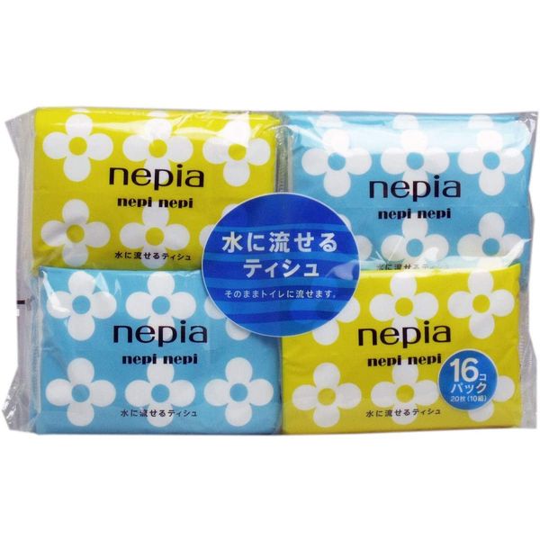 Nepia Flushable Pocket Tissue 16 Pack x 3 Set