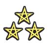 Ezy-Life 5 Point Star Pentagram 3 Pcs Sew-On Embroidered Patch Applique