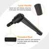 sourcing map 2Pcs M8 x 16mm Adjustable Knobs Handle Male Thread Push Button Ratchet Quick Release Locking Rotating Bolt for Lathe Machinery, Black