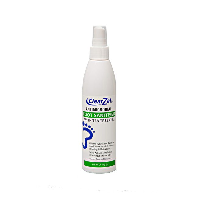 ClearZal Antimicrobial Foot Sanitiser - Stops Athlete's Foot and Foot Fungus - 118ml