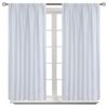 BGment Rod Pocket Room Darkening Curtains 54 Inches Length - Thermal Insulated Bedroom Curtain for Short Window, 42 x 54 Inch, 2 Panels, Greyish White