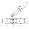 Wing Hinge - A2 (304) Stainless - 2 Pack