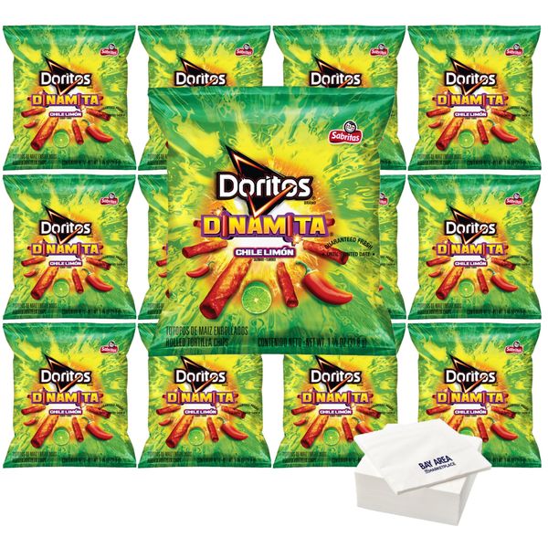 Doritos Classic Tortilla Corn Chips Snack! (Chile Limon) pack of 10