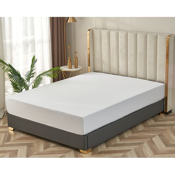 Brushed Microfibre Fitted Sheet 12" Extra Deep 95 gsm (King, White)