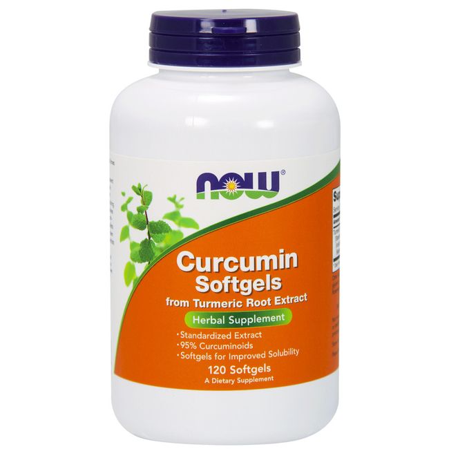 NOW Foods Curcumin Softgels Tumeric Root Extract 120 Softgels 04/24 Fresh