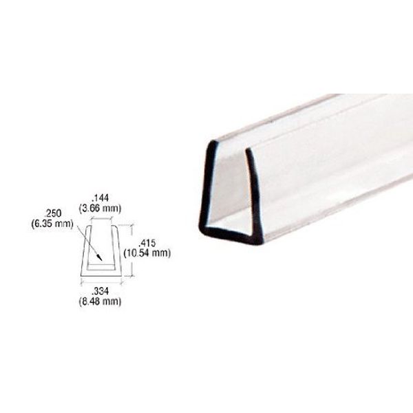 CRL 1/4" Clear Plastic Molding - 12 ft long