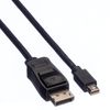 VALUE DisplayPort Cable, DP ST - Mini DP ST, Black, 1 m