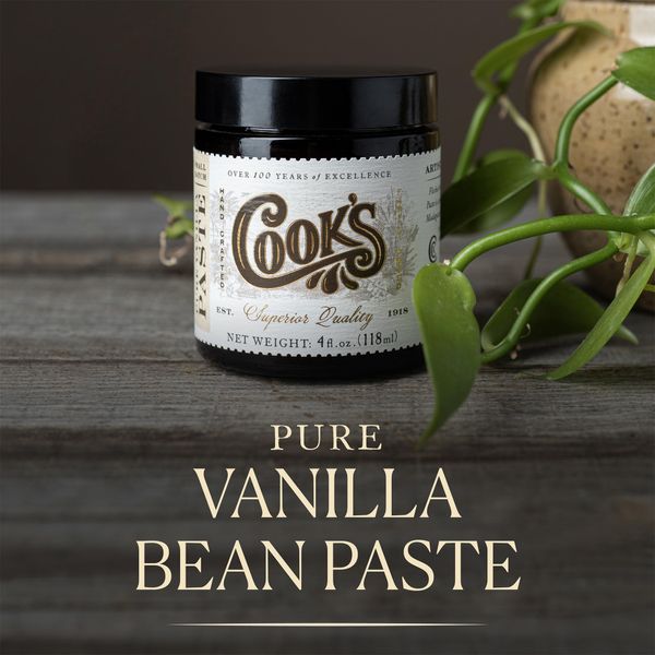 Cook’s, Pure Vanilla Bean Paste (Puree), World’s Finest Gourmet Fresh Grade A Premium Vanilla (4 Ounce)