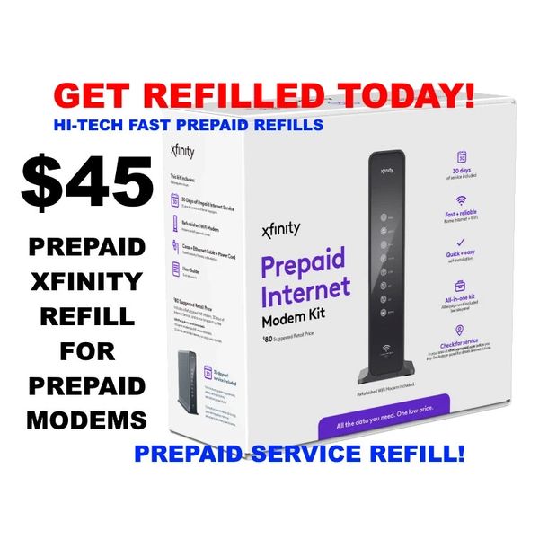 $45 Xfinity Prepaid Online Refill ✅ GET IT PAID FAST! TODAY!