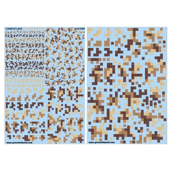Greenstuff World Waterslide Decal Digital Desert Camo Plastic Model Decal GSWD-2395