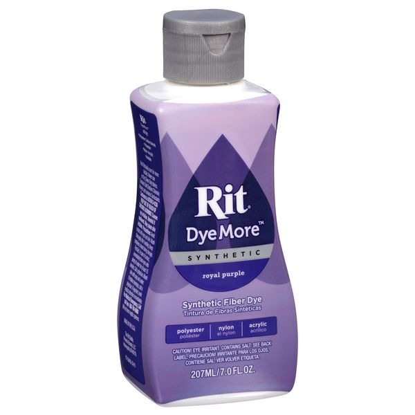 Rit DyeMore Liquid Fabric Dye for Synthetic Fabrics 207ml - 13 Colours (Royal Purple)