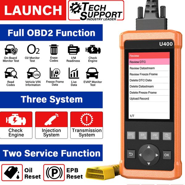 LAUNCH Check Engine Transmission OBD2 Scanner Tool Code Reader EPB OIL Reset