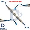 3Pcs Universal Lucas Bone Curette Blue Titanium Tips Dental Surgical Instruments