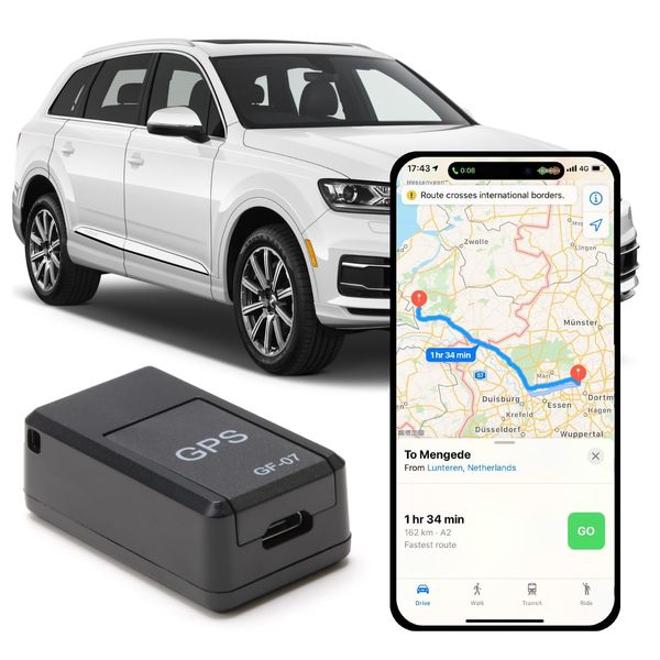 GPS Tracker, Magnetic Mini GPS Car Tracker, No Subscription Real-Time Tracking Device Vehicle Locator for Van Motorcycle, Caravan, Tractor, Coach, Kids, Elderly, Pets, Wallet, Luggage