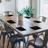 Black Space Skull Glass Placemat Kitchen Table Mat Worktop Saver Protector