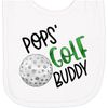inktastic Pops' Golf Buddy with Golf Ball Newborn Bib White 3ac76