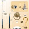 VOVCIG 2 PCS Ladder Pull Down System Kit, Attic Pull Down Hook, Telescopic Extension Pole, Extension Length 15-60 Inches