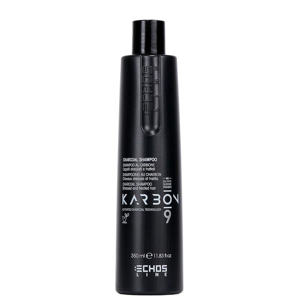 Echos Line Carbon 9 Shampoo with Activated Carbon by Sunside 350 ml