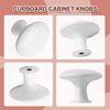 Jiozermi 12 Pcs White Round Antique Brass Kitchen Cabinet Knobs Drawer Handle Pulls Cupboard Door Knobs Dresser Knobs with 24 Pack Screws for Bathroom Drawer Door Hardware