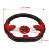 12.5" Red D Shape Racing Steering Wheel w/ Quick Release Adapter Kit Universal
