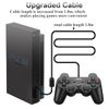 Cipon PS2 Controller, Wired Game Controllers with Joystick, Double Vibrating Gamepad, Black Remote with 1.8M Cable