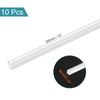 sourcing map 10Pcs ABS Plastic Rod Square Solid Bar 1/4" x 10" White Smooth Plastic Tube Rods for Handwork Model Material,DIY Sand Table,Architectural Model Making