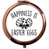 Flox Creative Rose Gold Circle Compact Mirror Happiness is Easter Eggs